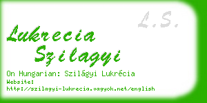 lukrecia szilagyi business card